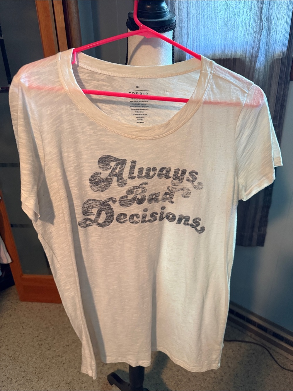 torrid White Graphic Tee with Black Script